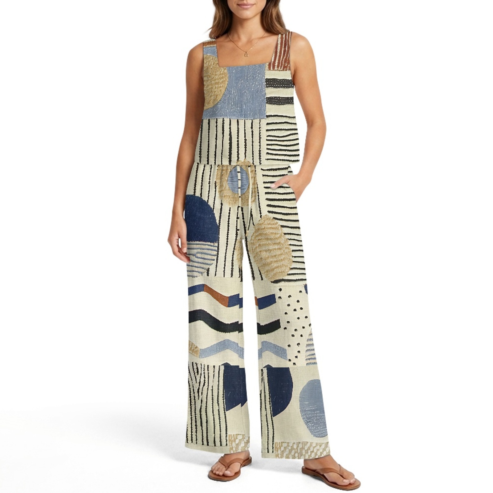 INSTANTARTS Women’s Linen Vest - Linen Pant Wide recension och pris