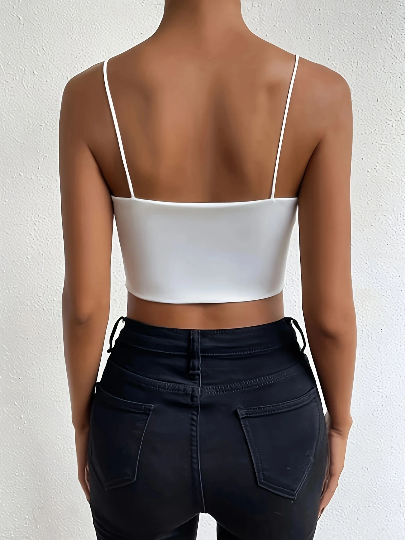 Sexy Crop Tops Solid Halter Ta - Crop Top Crochet recension och pris