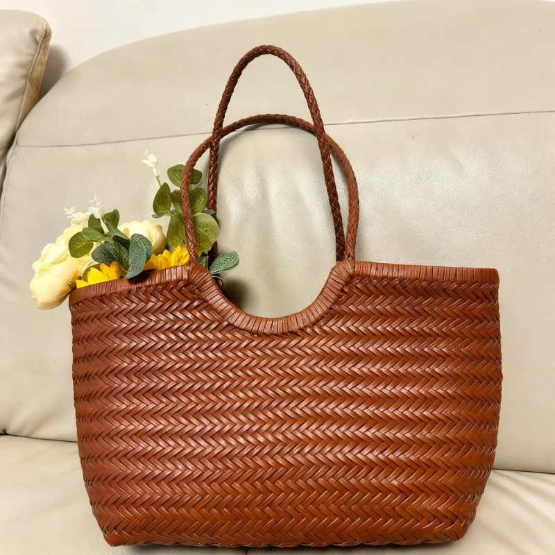 Brand Hand-woven Tote Bag Fren - Crochet Bag Raffia recension och pris