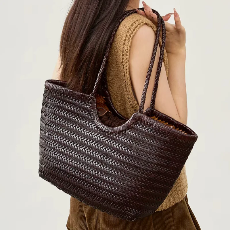 Brand Hand-woven Tote Bag Fren - Crochet Bag Raffia recension och pris