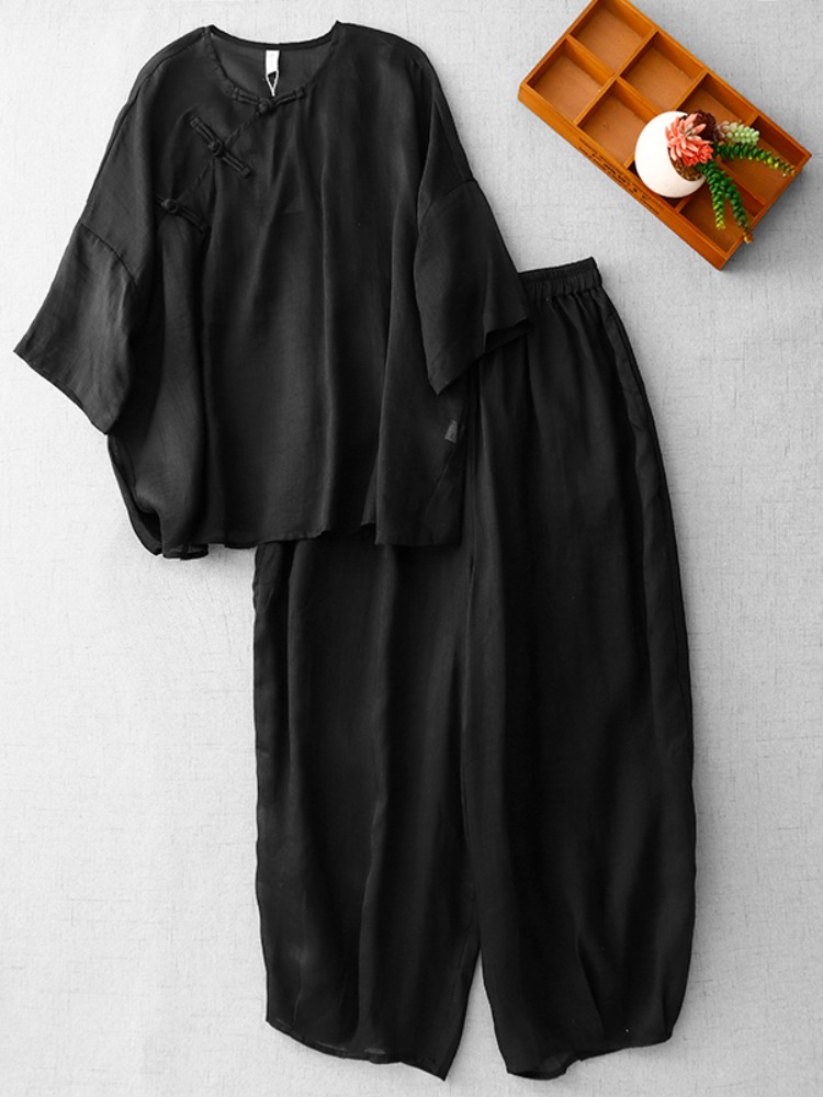 New Chinese Zen Style Women's  - Linen Pant Wide recension och pris