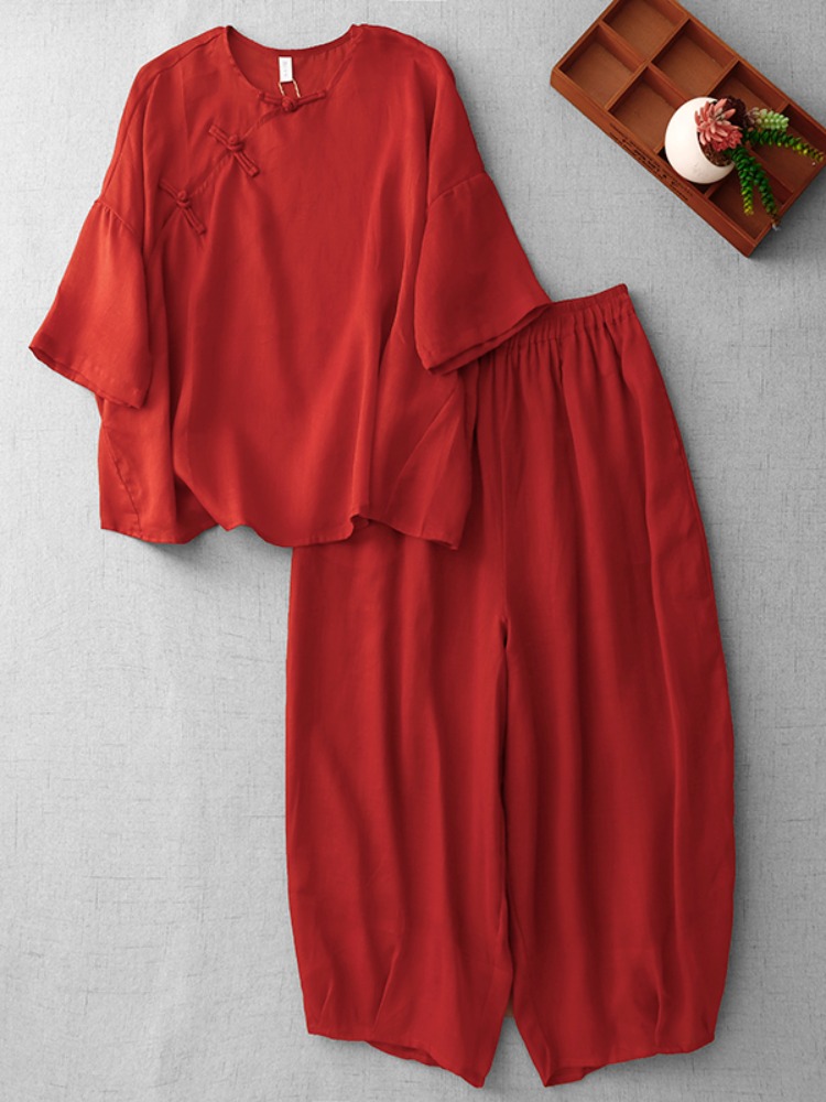 New Chinese Zen Style Women's  - Linen Pant Wide recension och pris