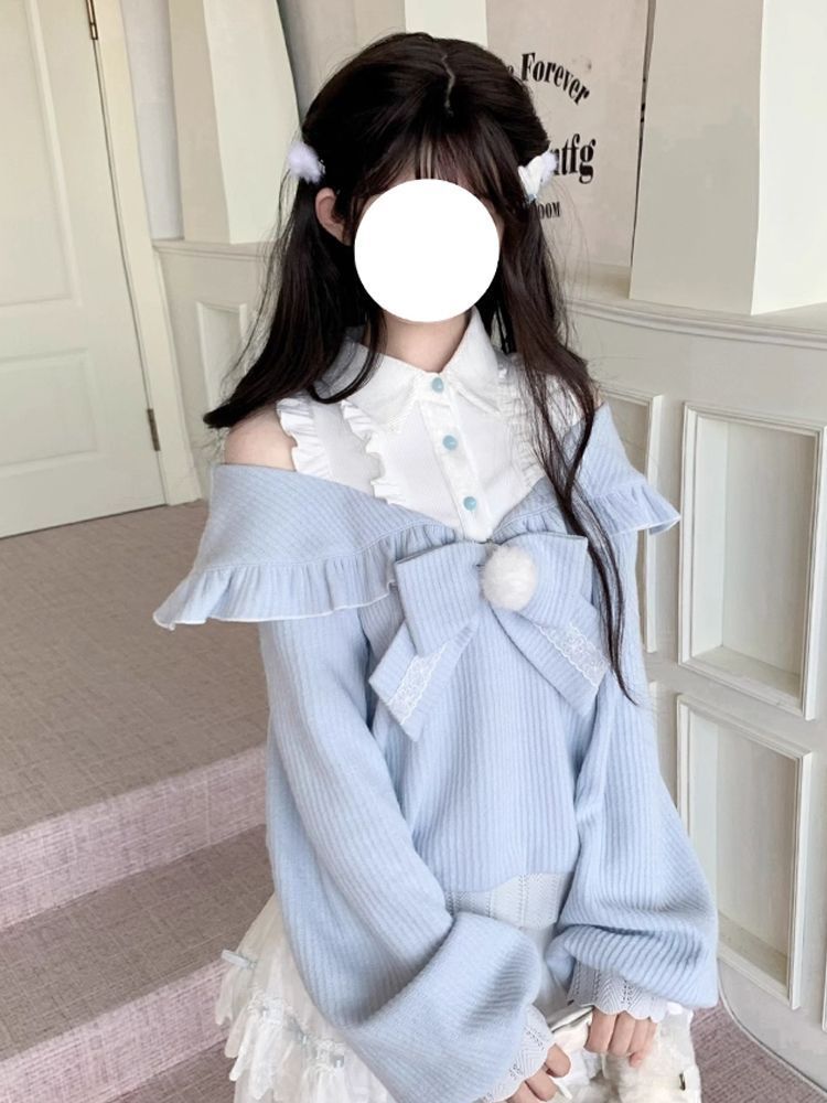 Kawaii Soft Girl Lolita 2 Piec - Blouse Off Shoulder recension och pris