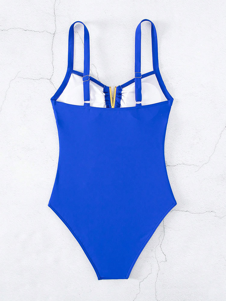 Cikini-Plain Ruched V Wire Swi - Swimsuit Bikini Ruched recension och pris