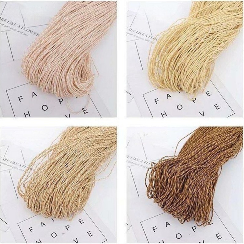 200g 2ply Cotton Raffia Yarn f - Crochet Bag Raffia recension och pris